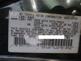 1997 LEXUS LX450 GREEN 4.5L AT 4WD Z16224